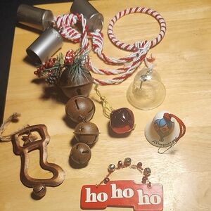 Festive Bells Christmas Ornament/Decor Lot Of 7